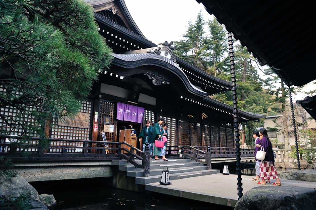 one of 7 public onsen hot springs in Kinosaki Onsen, Japan