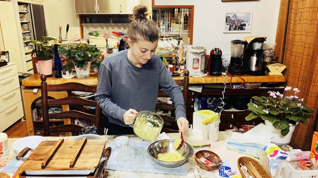 Making dinner in Izumi, Kagoshima, Japan