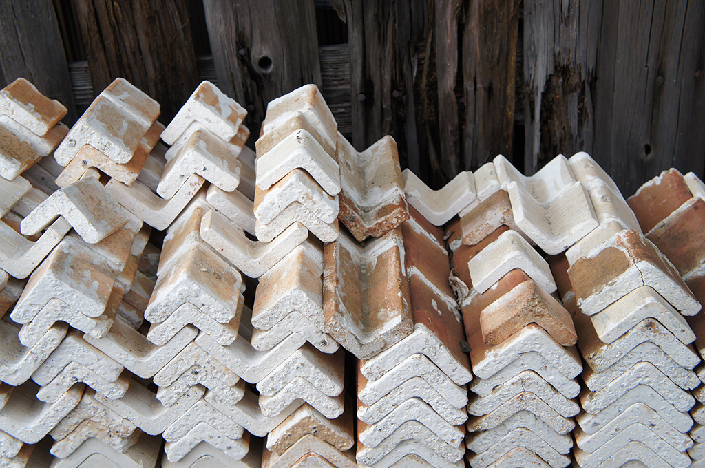 Neatly stacked tiles