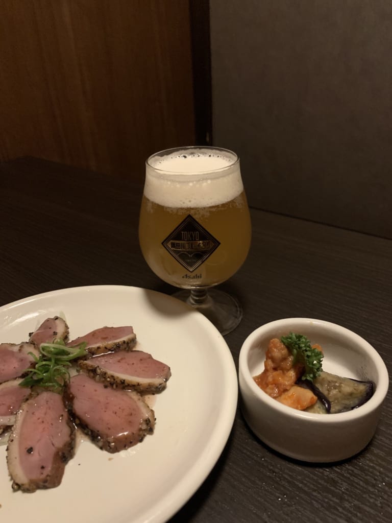 Food and craft beer at Tokyo Craft Brewery