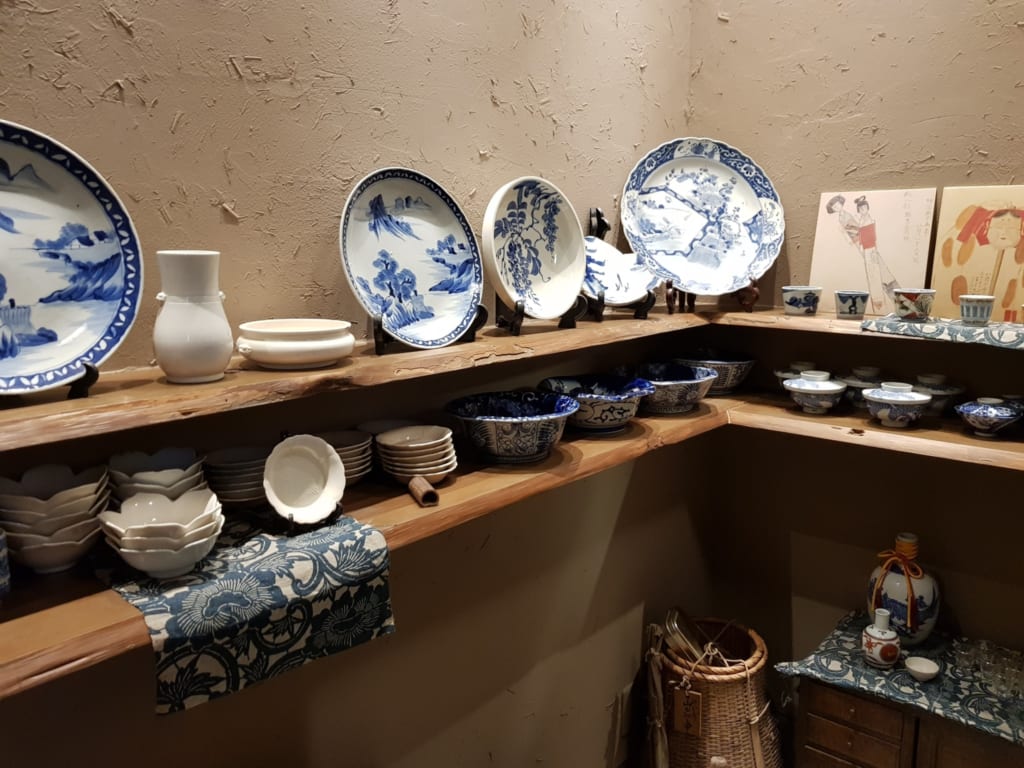 Tobe ceramic at Tomi Soba, Ehime, Shikoku, Japan.