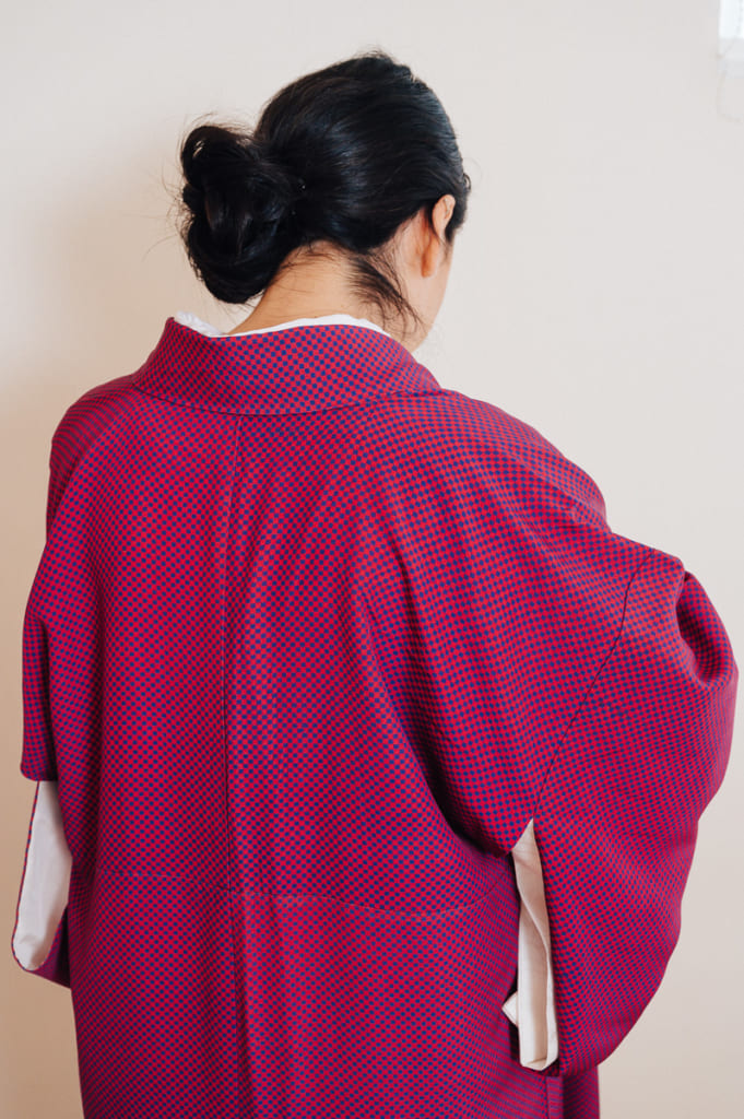 properly adjusted kimono collar