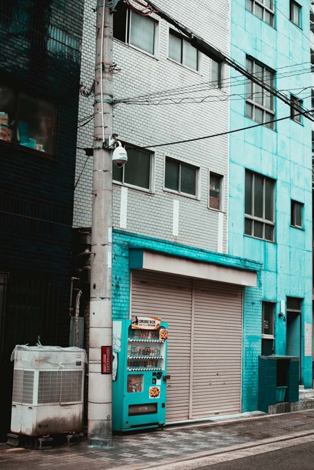 Blue shop in Nishinari, Osaka