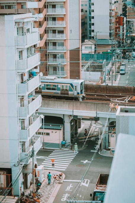 Train in Nishinari, Osaka