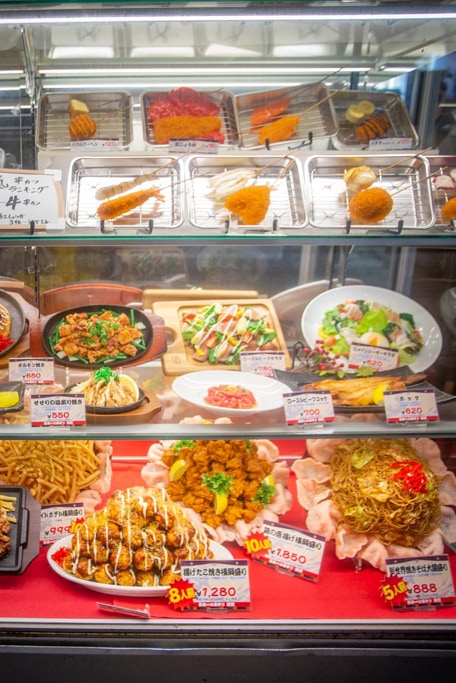 Osaka's local food in Shinsekai, Osaka