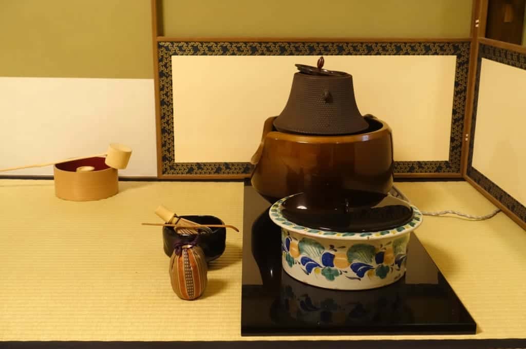 The many detailed utensils of a Japanese Tea ceremony