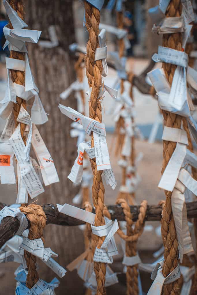 Omikuji. Yasaka Namba Shrine, Osaka