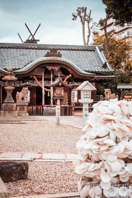 Main hall. Himejima shrine, Osaka
