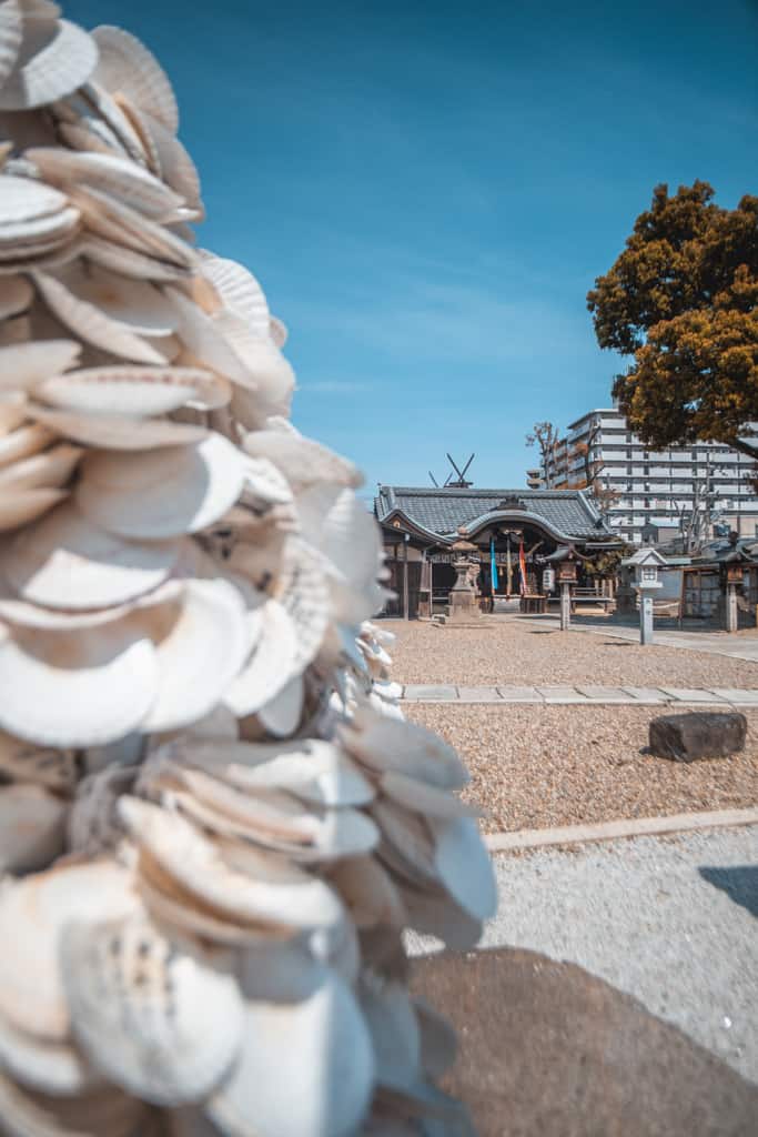 Main hall. Himejima shrine, Osaka