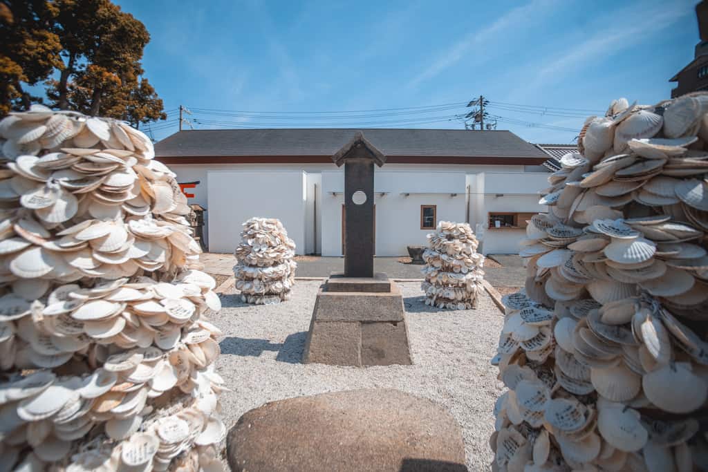 Ema's ritual. Himejima shrine, Osaka