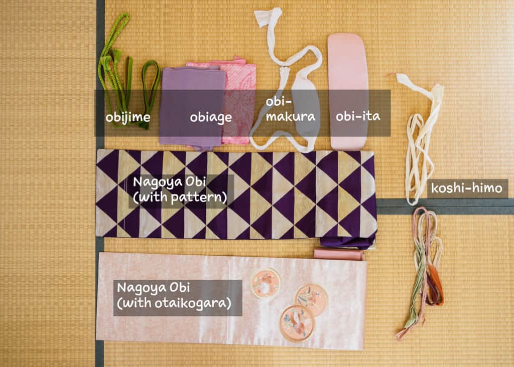 Accessories needed to wear a Nagoya obi