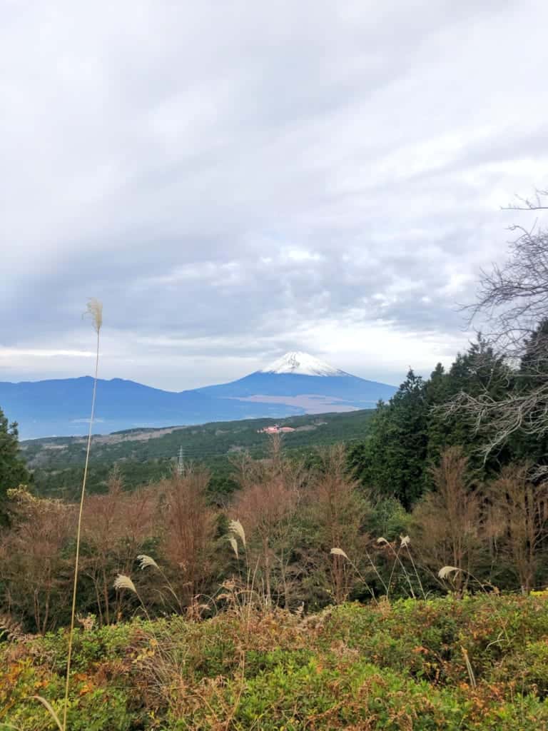 Beautiful views of Mt Fuji from Yamanaka Castle on the Hakone Hachiri on the Tokaido Road