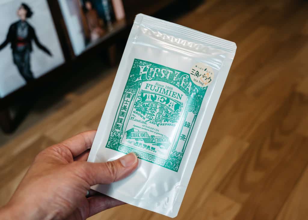 Fujimien Green Tea bags from Murakami, Niigata