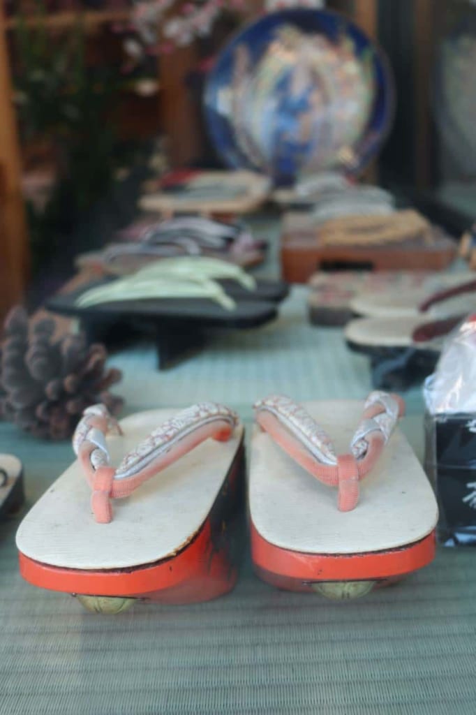 Shoes in Ashita ya, Mameda, Hita, Japan.