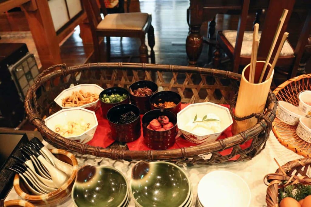 The ryokan breakfast in Tensui