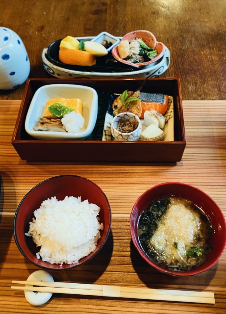 The ryokan breakfast in Tensui