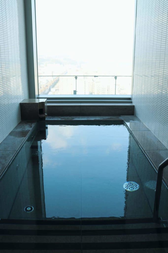 Cold pool at the City Spa Tenku in Oita, Japan