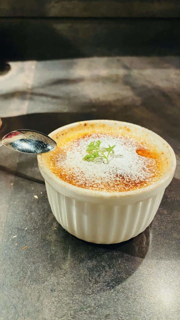 Crema Catalana as dessert in my Oita's dinner