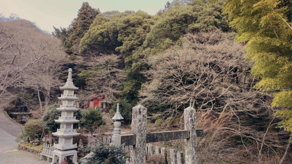 Japanese temple Futagoji at the sacred mountains of Kunisaki