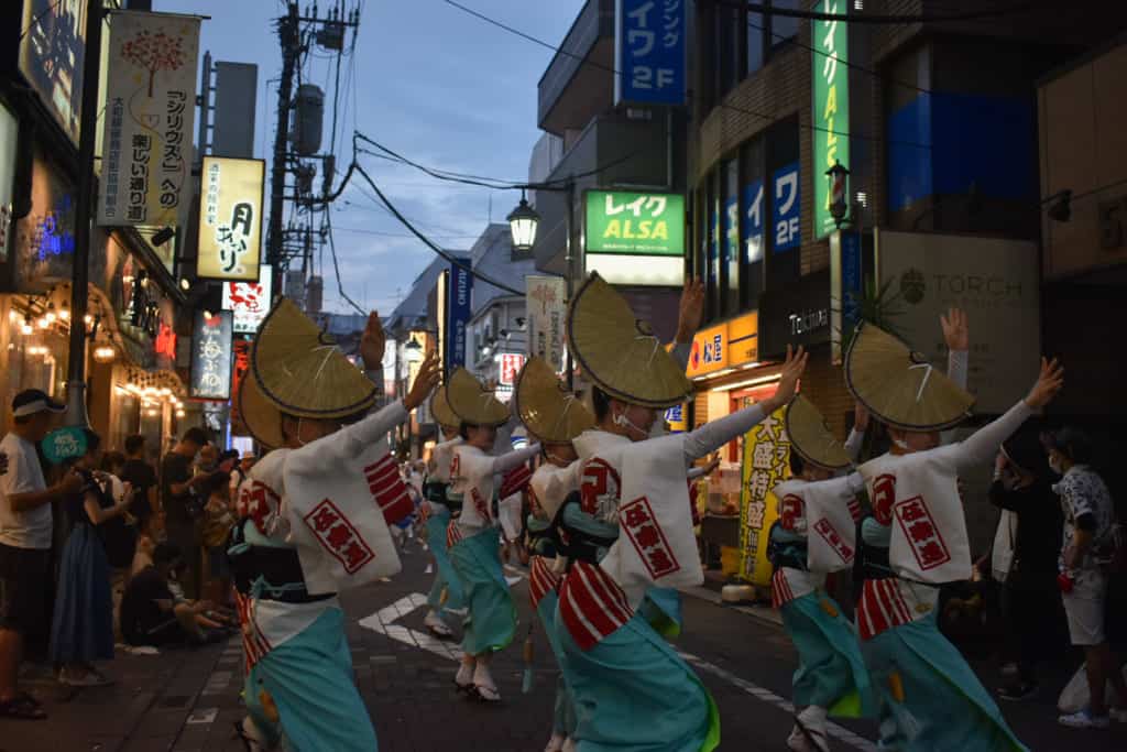 awa odori night dance