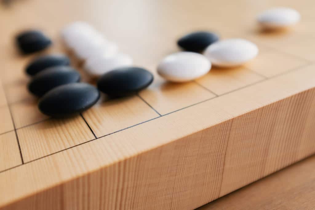 a japanese go board cut in shin kaya wood