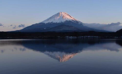 Mt Fuji from lake Shoji