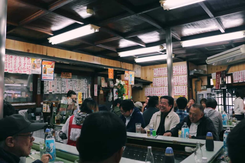 The traditional izakaya Marumasuya from the inside