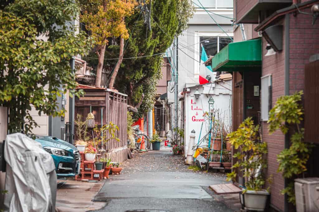 Beautiful street in Nakazakicho, Osaka