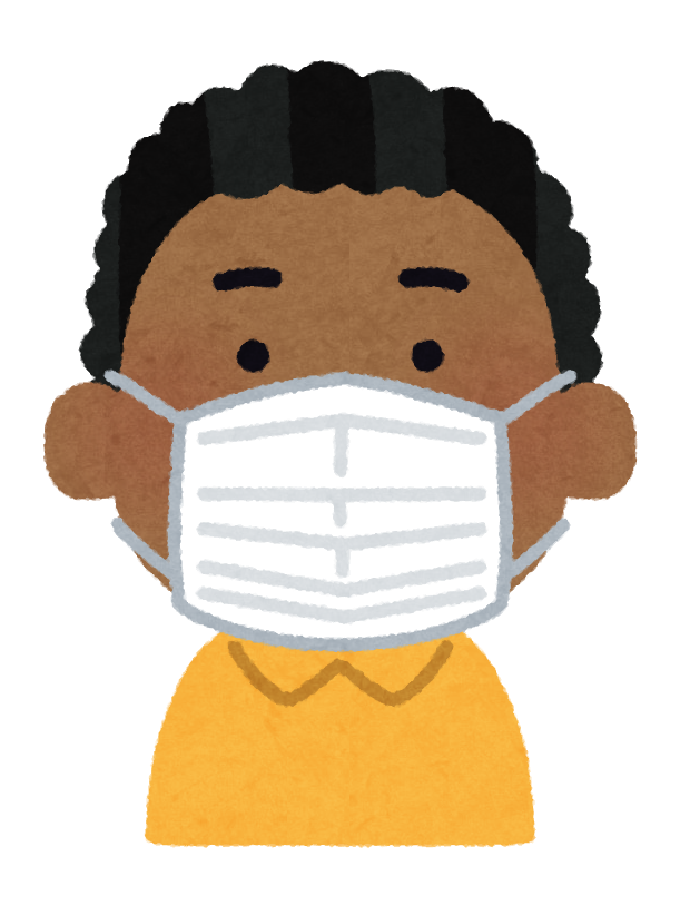 An illustration of a boy wearing a mask.