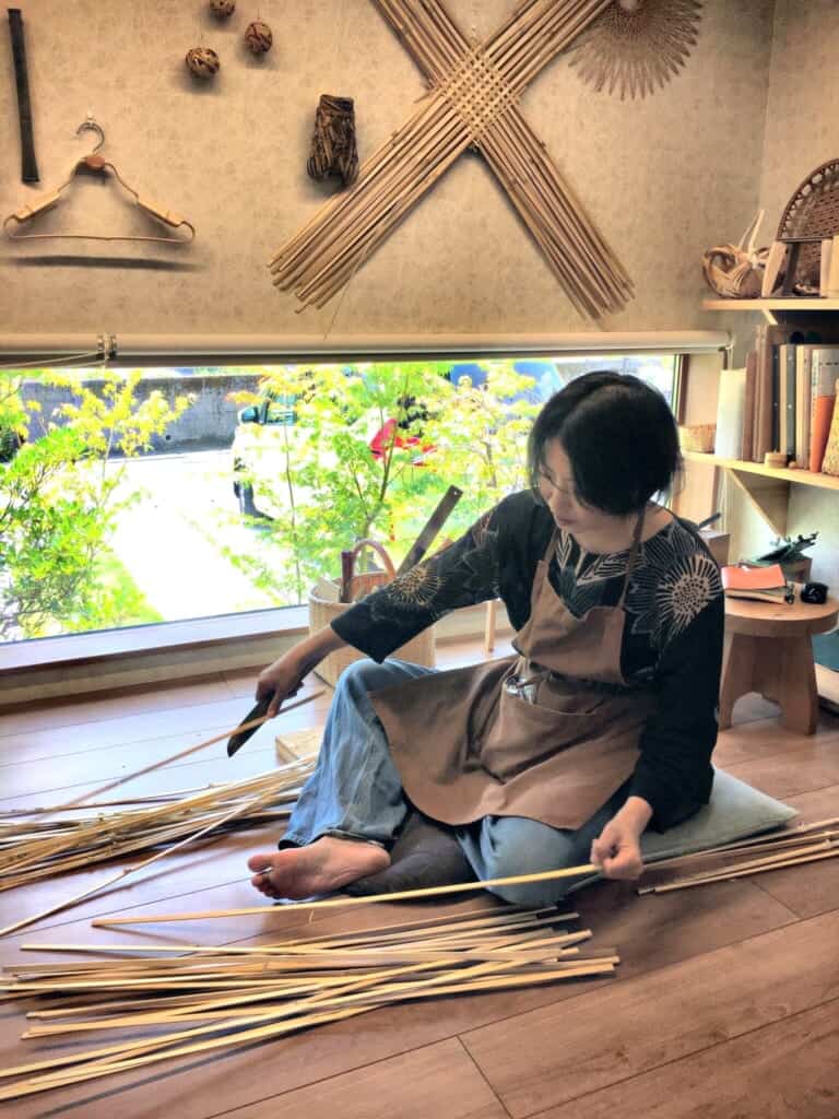 Shop owner and head craftsperson Mikiko Sato