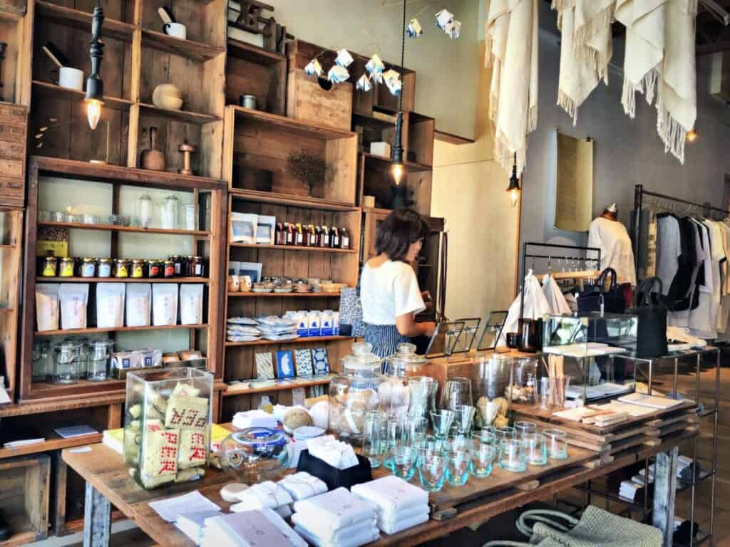 Spica shop with its wooden shelves and well-selected goods