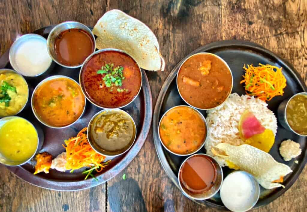 Colorful Indian curry in a restaurant in Japan