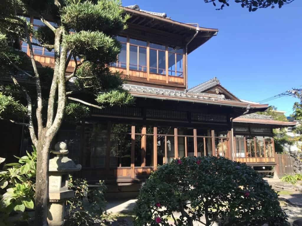 Traditional Japanese building made of wood