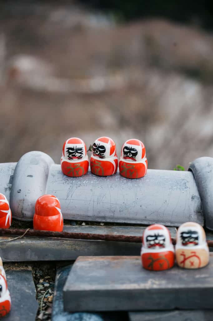 detail of small daruma
