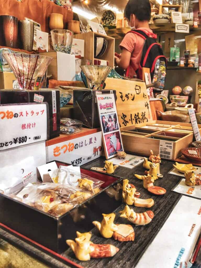 Fox themed articles at Yamawa shop