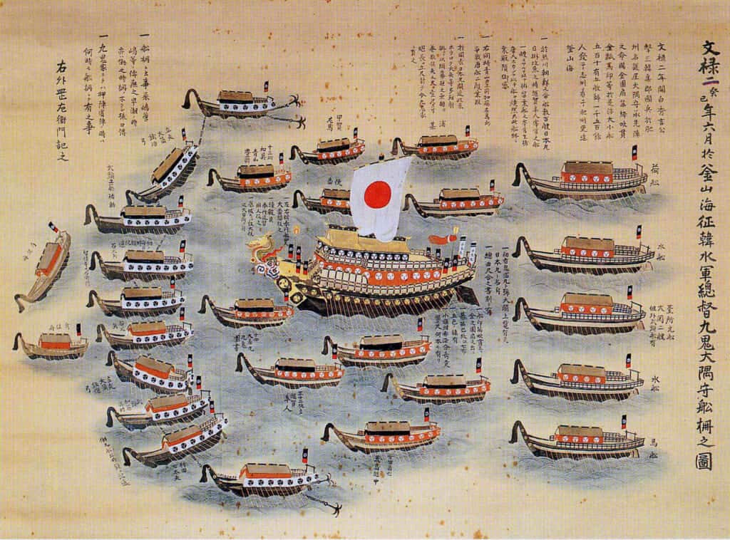 Kuki Yoshikata's fleet in 1593