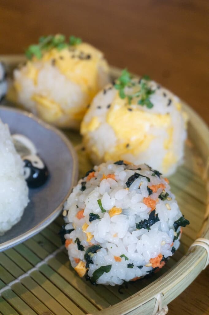 Different types of onigiris