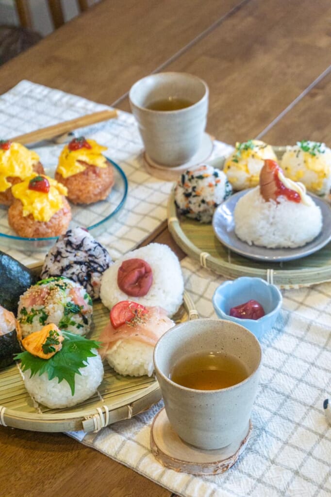 Delicious onigiris ready to be eaten