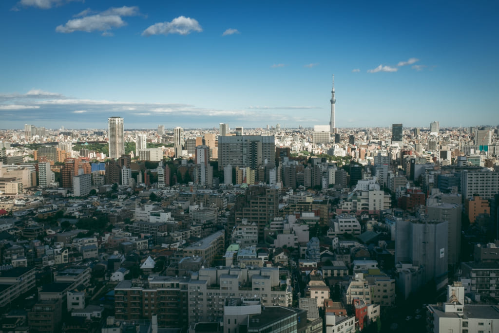 view of Tokyo Skytree from Bunkyo City Hall