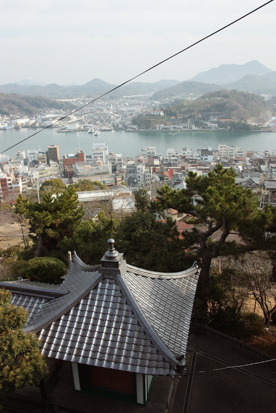 Cable car view of Onomichi and the Seto Inland Sea