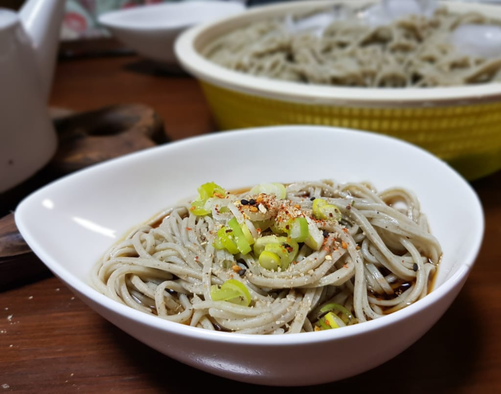 Toshikoshi soba, traditional New Year's dish.