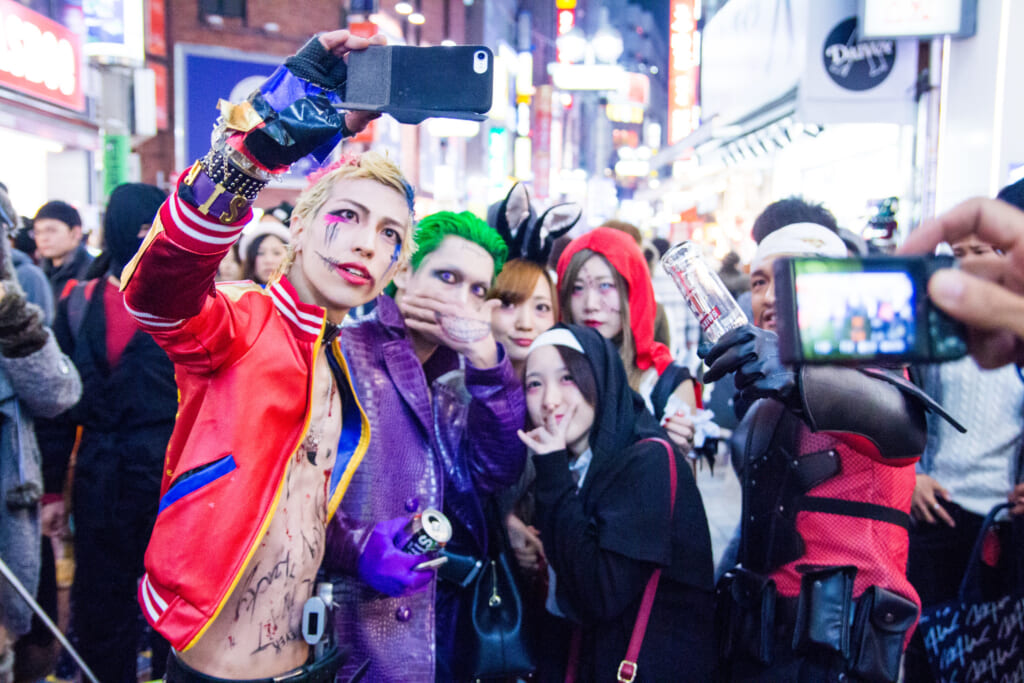 Halloween paarty goers in Shibuya