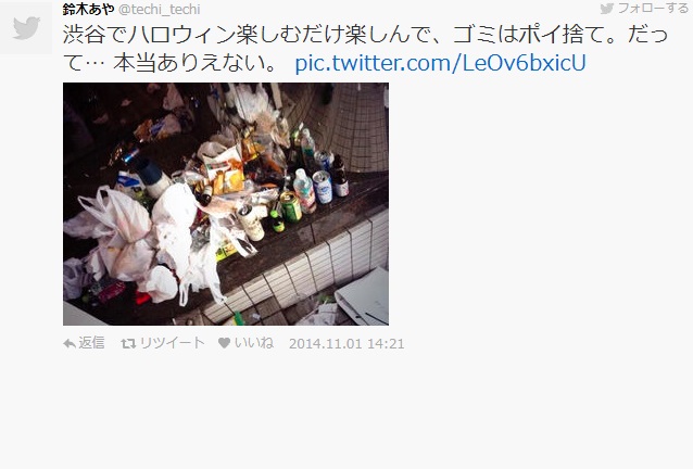 Twitter capture of social media complaints about trash