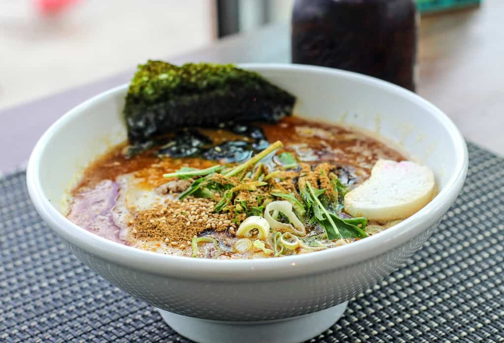 Mackeral topped ramen
