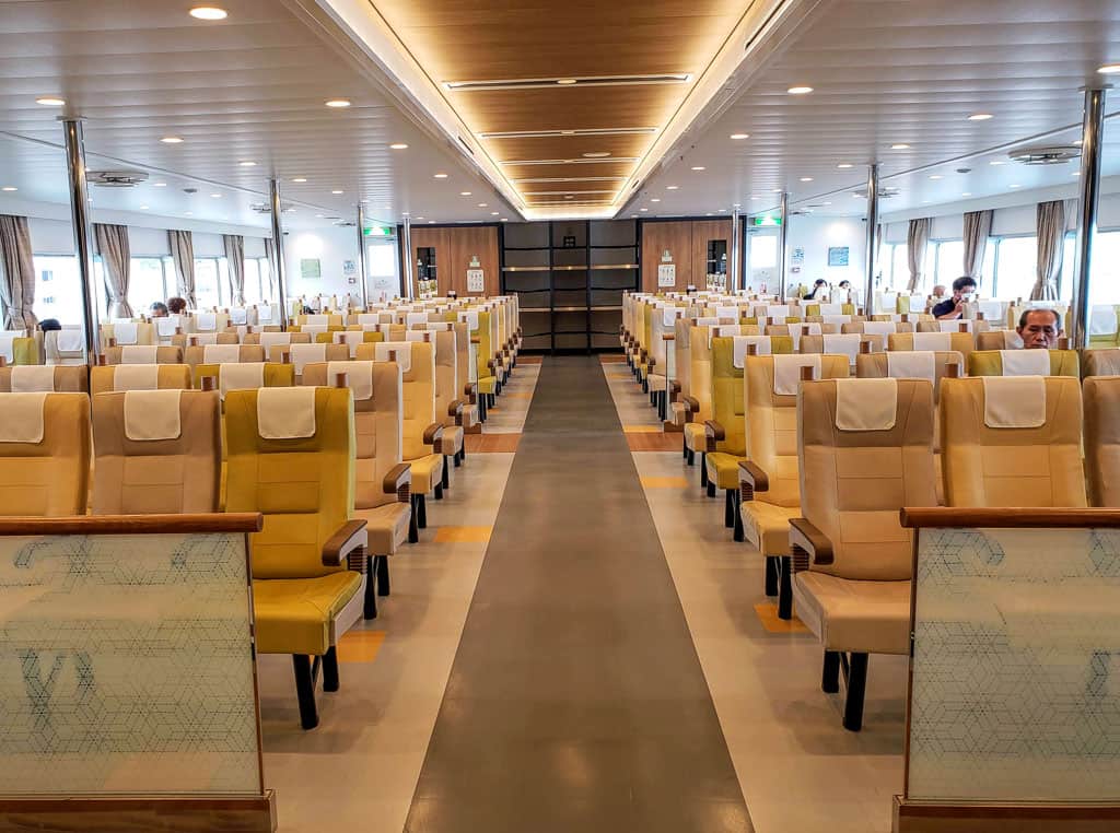 Interior of ferry to Rishiri Island, Hokkaido