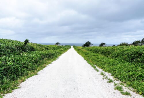 Seashell road on Soya Hill on Wakkanai, Hokkaido
