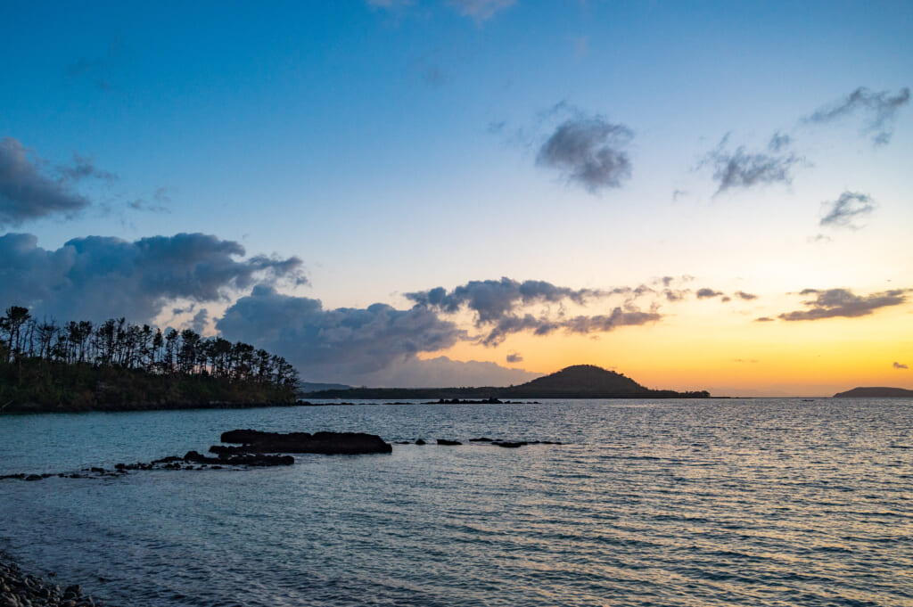 sunrise at kakinohama beach ojika island
