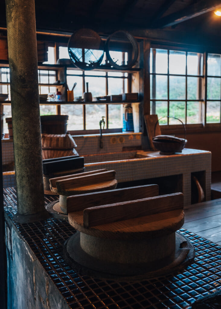 kitchen of old house on nozaki island ojika