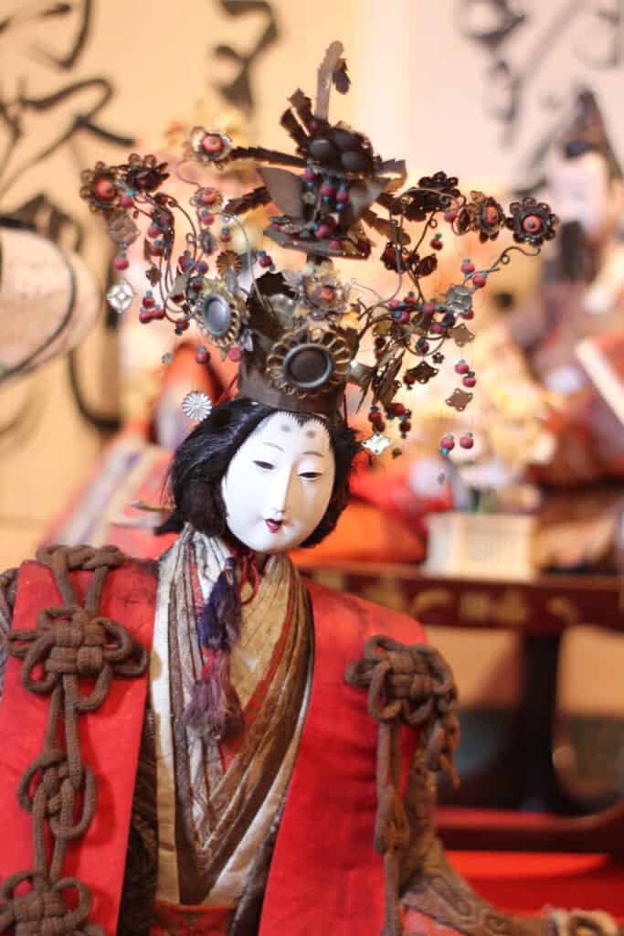 Antique Hina Matsuri doll representing the Empress of Japan