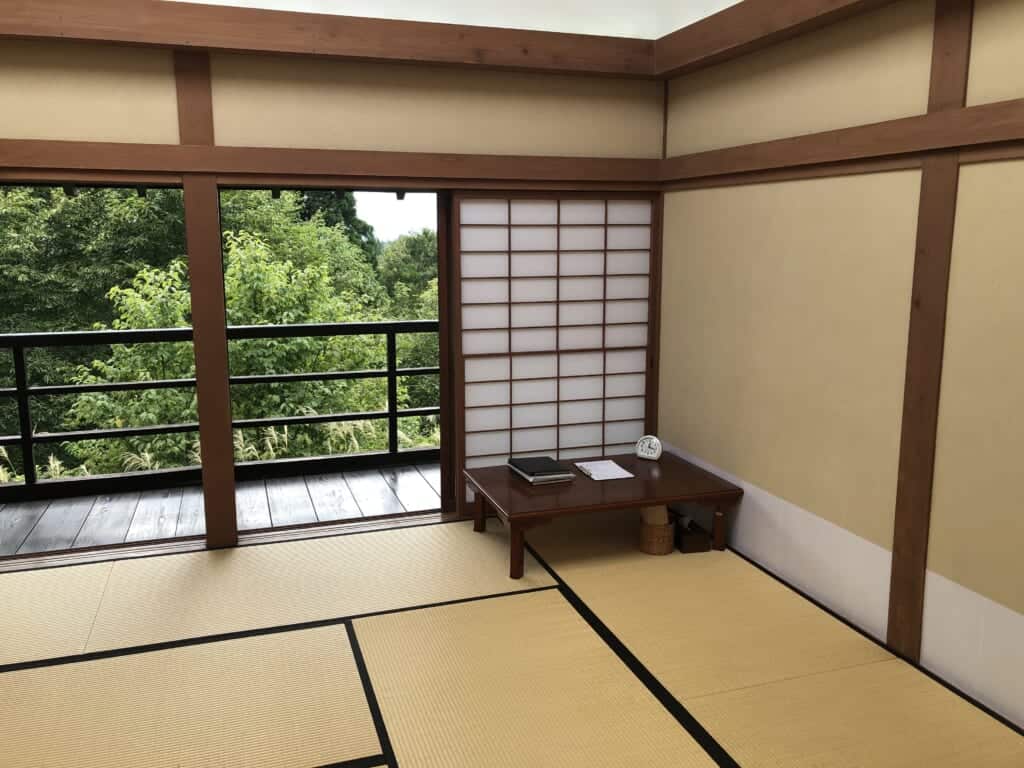 Traditional Japanese room inside the House of Light by James Turrell